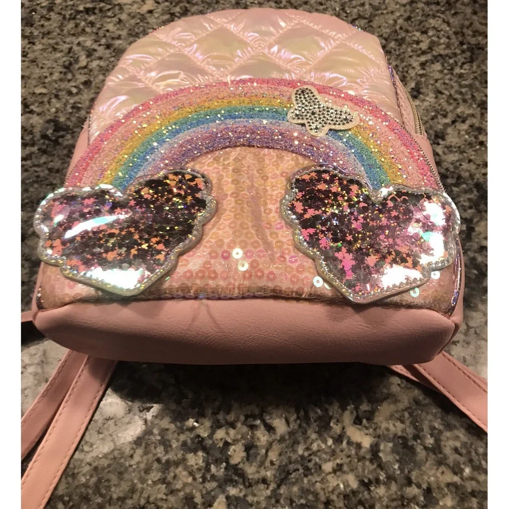 Miss Gwen's OMG Accessories Girl's Back Pack  W/ Rainbows & Butterflies